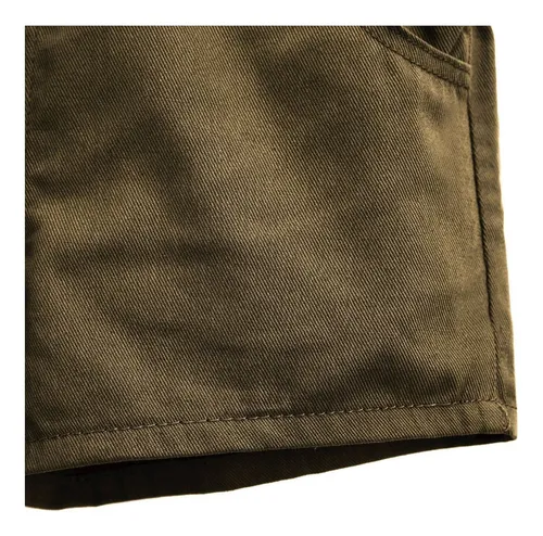 Overol De Mezclila Mujer Short Moda Simple Multibolsillos