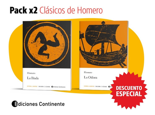 Pack Oferta 2 Libros Clasicos De Homero