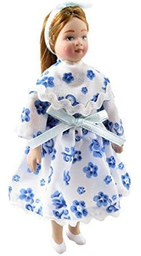 Melody Jane Dolls House Niña Moderna En Vestido De Fiesta Es