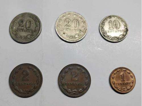 Monedas Argentinas Años 1922 A 1939 Lote Villa Urquiza