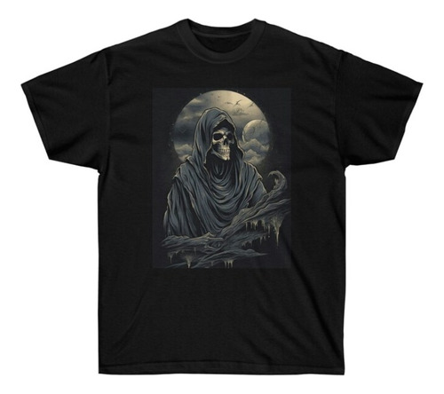 Polera Unisex Calavera Zombie Aurea Muerte Algodon Estampado