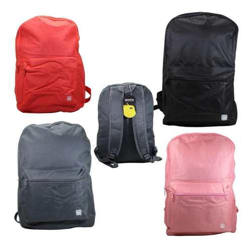 Mochila Casual Juvenil Masculina E Feminina Cor Preta Desenho do tecido Liso