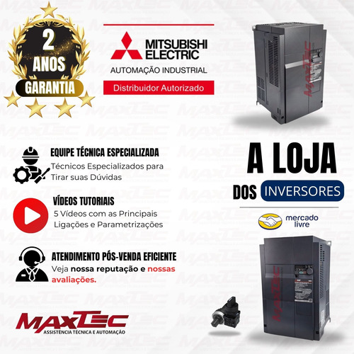 Inversor De Frequência 25cv 380v Mitsubishi Trifásico E840