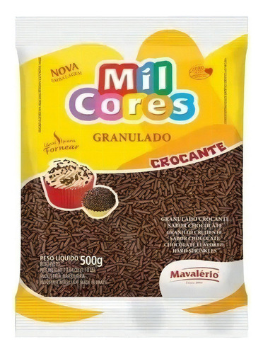 Granulado Crocante Chocolate Brigadeiro 500g Mavalério