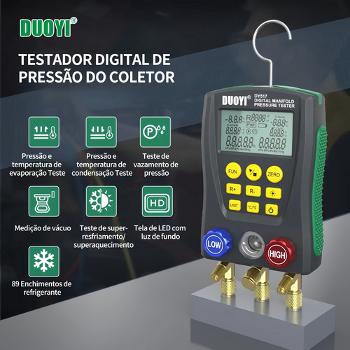 Digital Manifold Automotivo Manometro Ar Condicionado R32