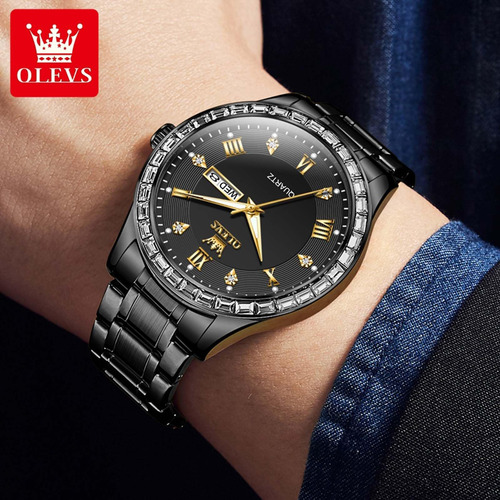 Reloj Olevs De Acero Inoxidable Impermeable De Lujo A La Mod