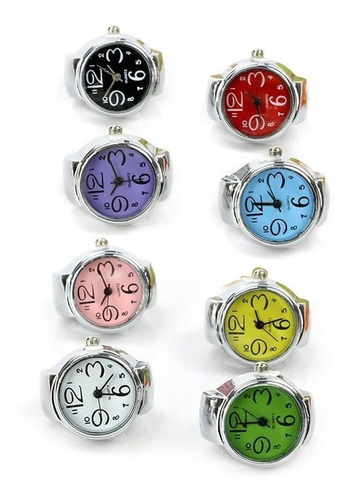 Reloj Anillo Unisex Cuarzo Banda Elastica