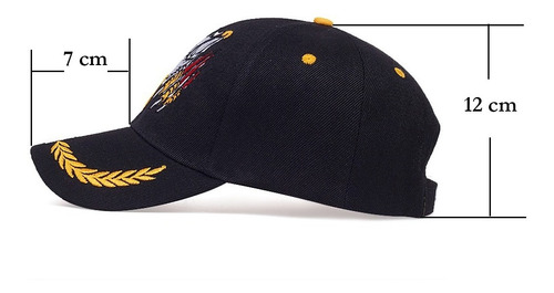 Imagen 6 de 8 de Gorra Militar Táctica Ajustable Bandera Águila Bordada Usa