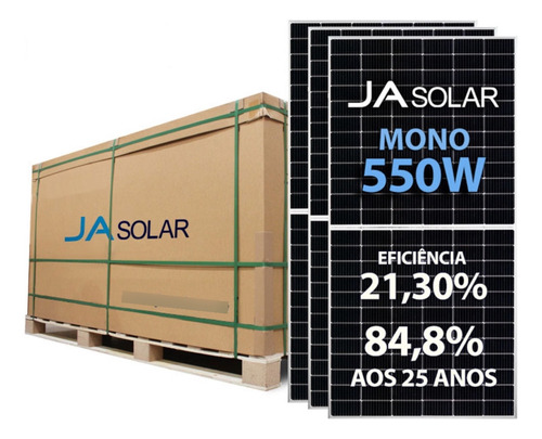 Painel 8 Placas Fotovoltaica 550w Ja Solar Energia Solar