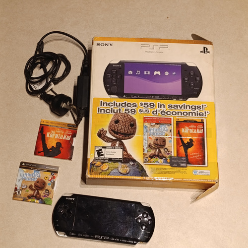 Psp Consola Sony Psp Con Caja Y Jueg Sony Playstation Portat Negro (Usado)