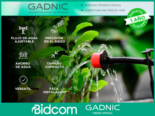 Goteros Regulables Gadnic Riego Por Goteo Precisión X100