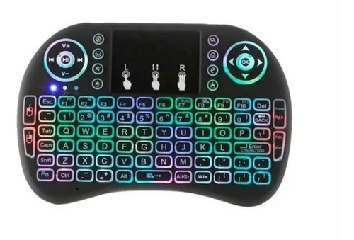 Mini Teclado Con Luz Inalámbrico Touchpad Smart Tv Pc Xbox