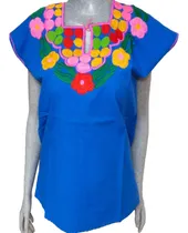 Comprar Blusas Bordadas De Chiapas \u002F Flores Y Bolitas \u002F Tipicas \u002F Fl