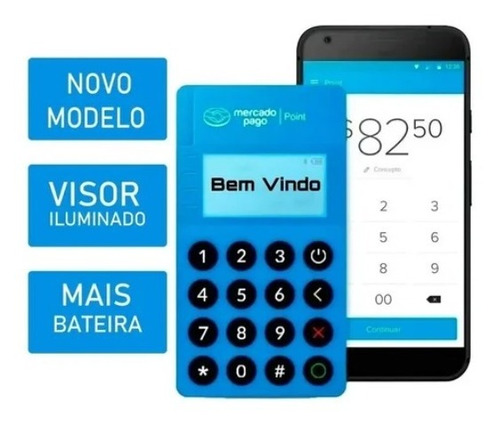 1 Máquina Maquininha Point Mini Cartão Crédito E Débito
