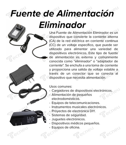 2 Pzas Eliminador 9v 1a Fuente Alimentacion Arduino