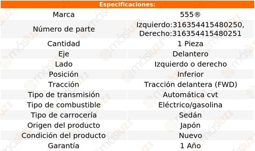 (1) Rotula Horquilla Del Izq O Der Inf Civic 1.3l L4 06/11