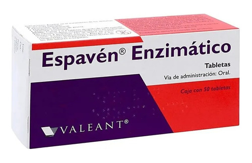 Espavén Enzimático Valeant Alivio Mala Digestión 50 Tabletas