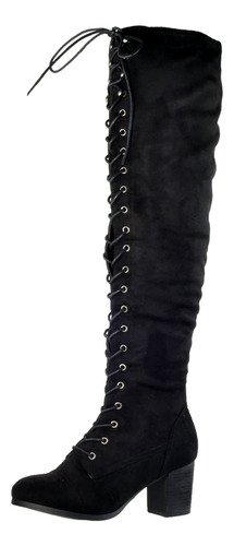 Generation Y Women Knee High Boots Chunky  B0774tr7sr_060424