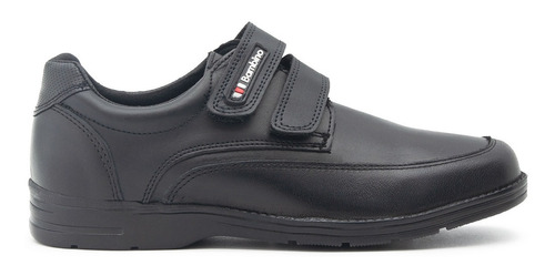 Zapato Niño Piel Bambino Negro Velcro Plantilla Arco 22-26