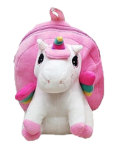 Mochila De Unicornio 3d Para Niña 30 Cm Peluche Morral Bello