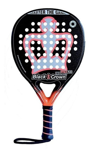 Raqueta de pádel  Black Crown Piton Attack Plus 2020 color negro/coral