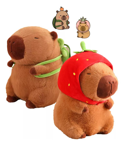 2pcs Peluche Capibara, Animales Capybara Niños Bebe Regalo Capybara Peluche Regalos Para Bebes Foofoo