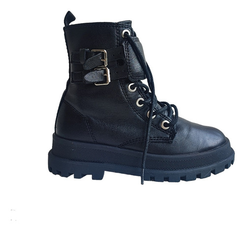 Bota De Couro Preto E Zipper. Como Novo E Sem Detalhes, T30 (Usado)