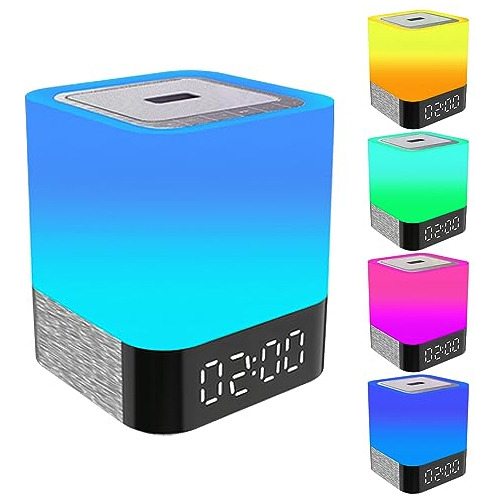 Bedside Lamp With Bluetooth Speaker, Night Light For Bedroom