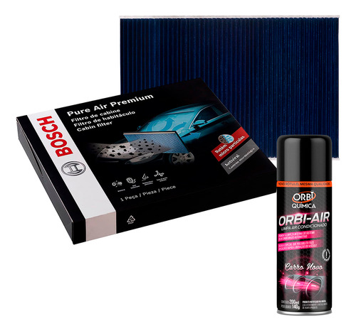 Filtro Cabine Antiviral Bosch Kicks 2016 A 2024 + Spray