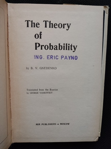 The Theory Of Probability-mir Moscu