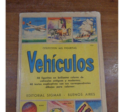 Antiguo Álbum De Figuritas Vehiculos De 1955