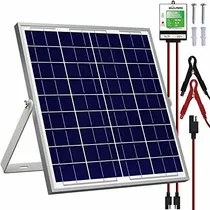 Comprar Panel Solar 20w Kit Cargador Panel Solar Carga Lenta Y Cont