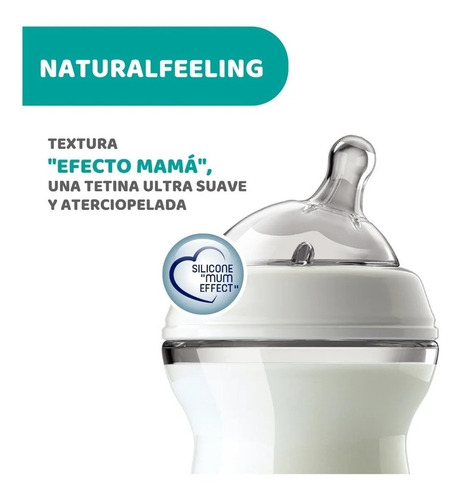 Imagen 6 de 8 de Natural Feeling Biberon Chicco 150ml 0m+ Creciendo