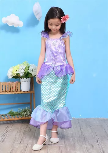 sereia  Vestidos da pequena sereia, Roupa de sereia infantil, Fantasias  femininas