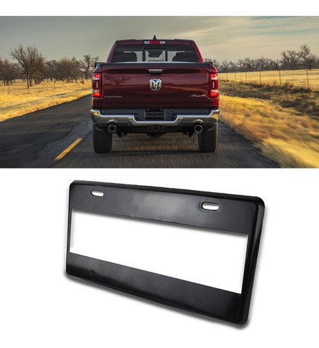 Imagen 6 de 6 de Par Porta Placas Negro Liso Personalizable Plástico
