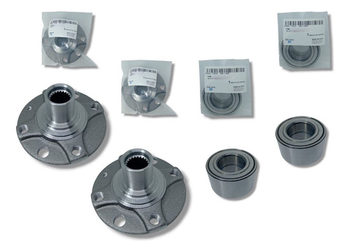 Kit 2 Masas Delanteras + 2 Baleros Dobles Premium Chevy 2000