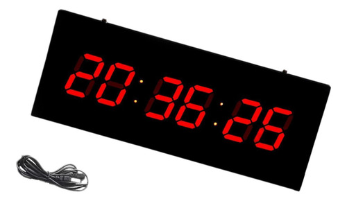 Reloj De Pared Digital Led, Reloj Despertador Rojo Digital