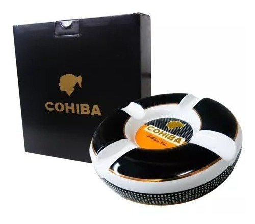 Cinzeiro Cohiba P/ Charutos Grande Cerâmica Luxo Decoração