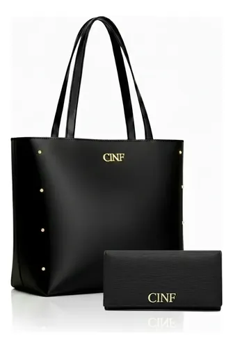 Bolsa Sacola Grande Universitária + Carteira Kit Com 2 Peças Cor ...