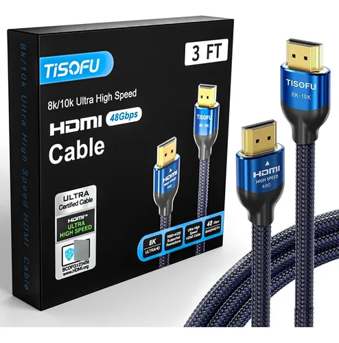 cable Hdmi 8k Ultra Certificado De 3 Pies Cables Hdmi 2.1