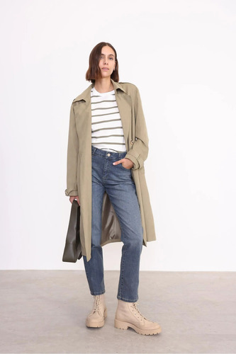 Jean Mujer Tiro Medio Slim New Blue Yagmour Azul Acero Jean 30