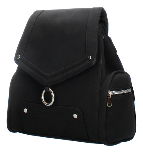 Bolsa Tipo Mochila Gardi Negro Para Mujer [gdi14