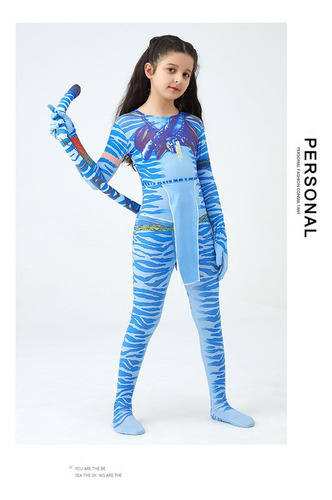 Disfraz De Cosplay For Niños Avatar Cos, Traje Ajustado