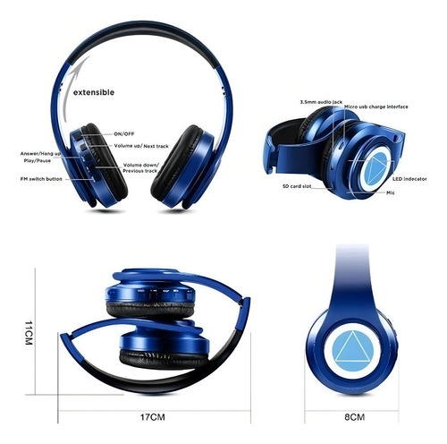 Auriculares genérica gamer inalámbricos Nakano Miku Headphones negro