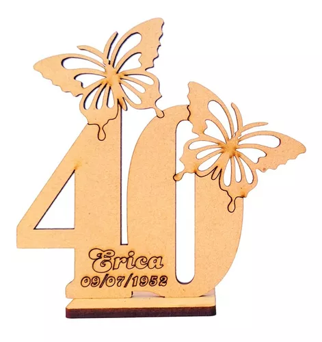 30 Souvenirs 60 Años Mariposas + 1 Central Personalizados !