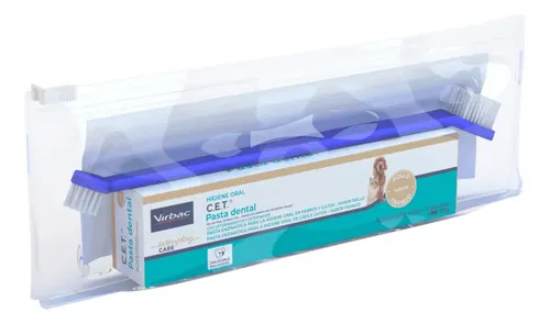 Kit Saúde Oral Virbac - C.e.t Pasta com Necessaire e Escova Sabor...