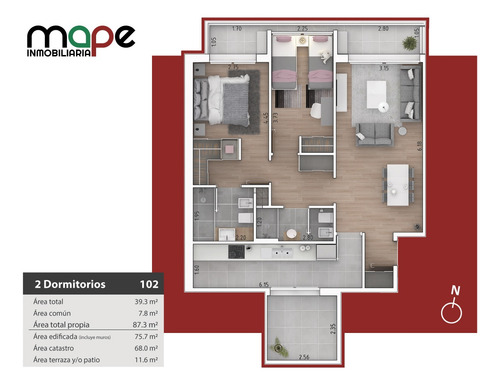 Imagen 7 de 7 de Amplio Apto De 2 Dormitorios En Pozo A La Venta En Malvín