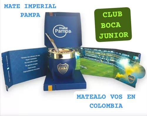 New!mate Imperial Pampa Xl Club Boca Junior+bombilla+caja!