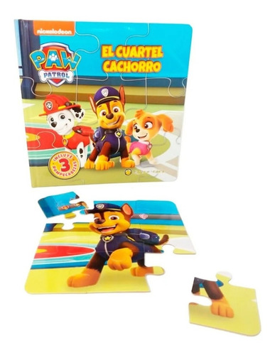 Imagen 2 de 4 de Paw Patrol Libro Con Puzzles Historias P/ Armar Rompecabezas