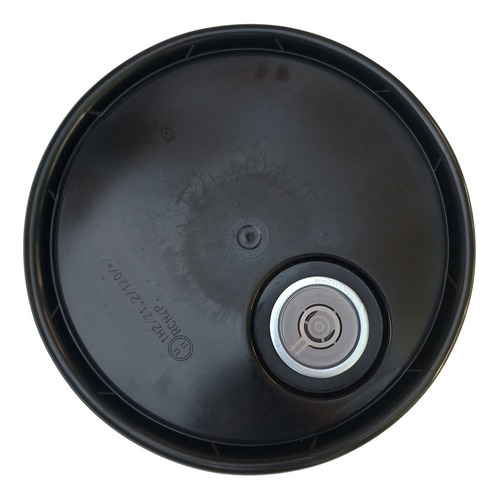 Tapa De Anclaje Negra Con Vertedor Para Balde 20 Lts.